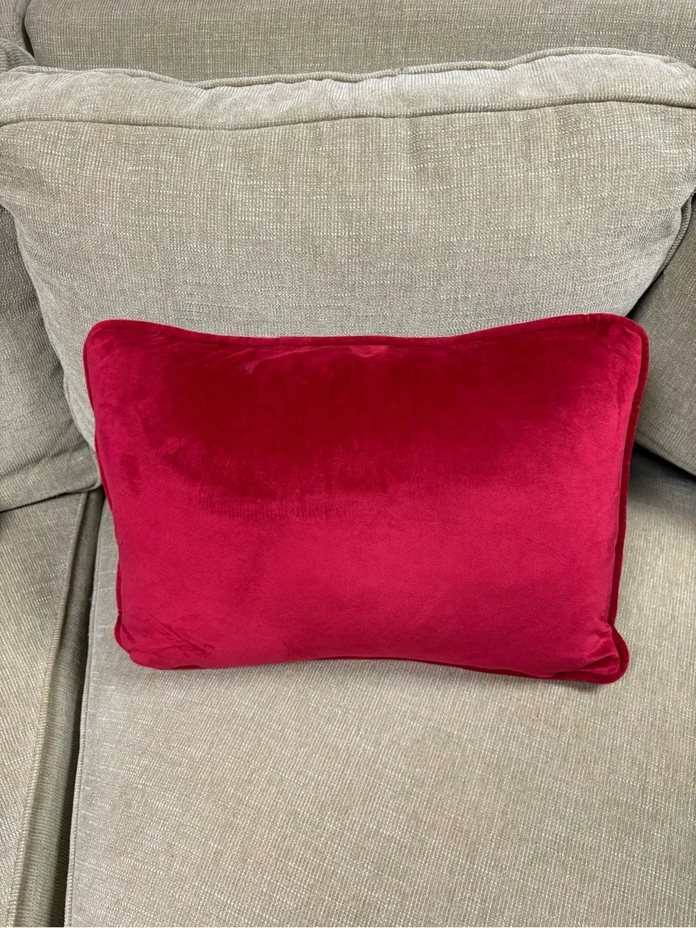 Red #JOY Holiday Throw Pillow - Festive Accent 17x12”